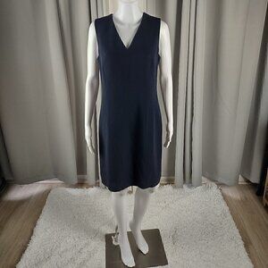 I.N.C. International Concepts Women V-Neck Sleeveless Black Sheath Dress Size 12